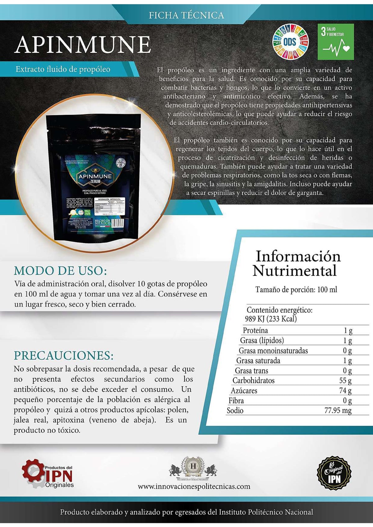 Apinmuné Extracto Fluido de Propóleo 15 ml.