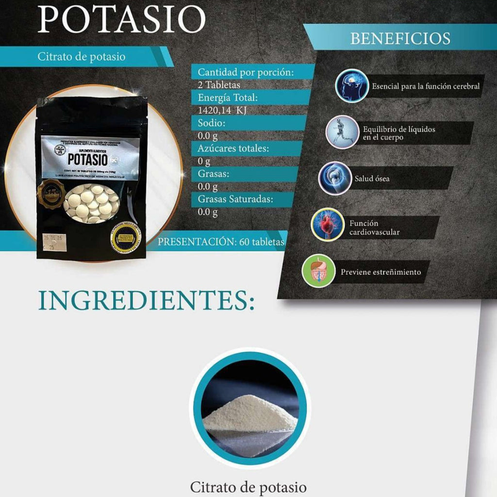 Potasio 60 tabletas