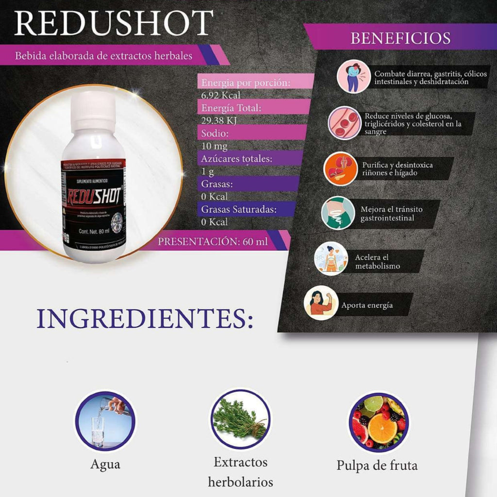 Redushot ideal para la actividad física 80 ml
