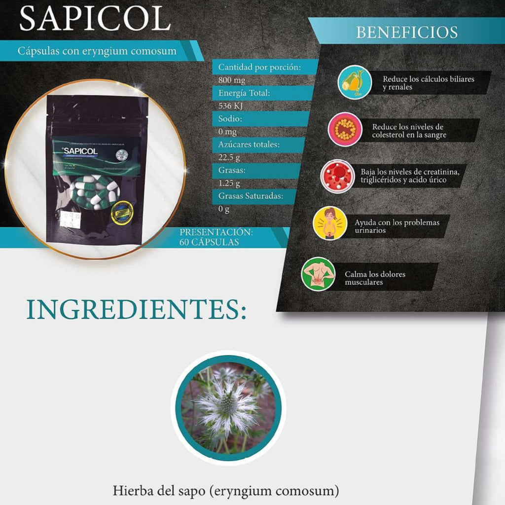 Sapicol Hierba del Sapo 60 cápsulas