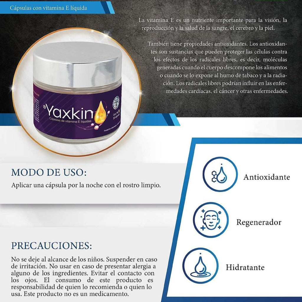 Yaskin capsulas de Colágeno y Vitamina E 90 grs