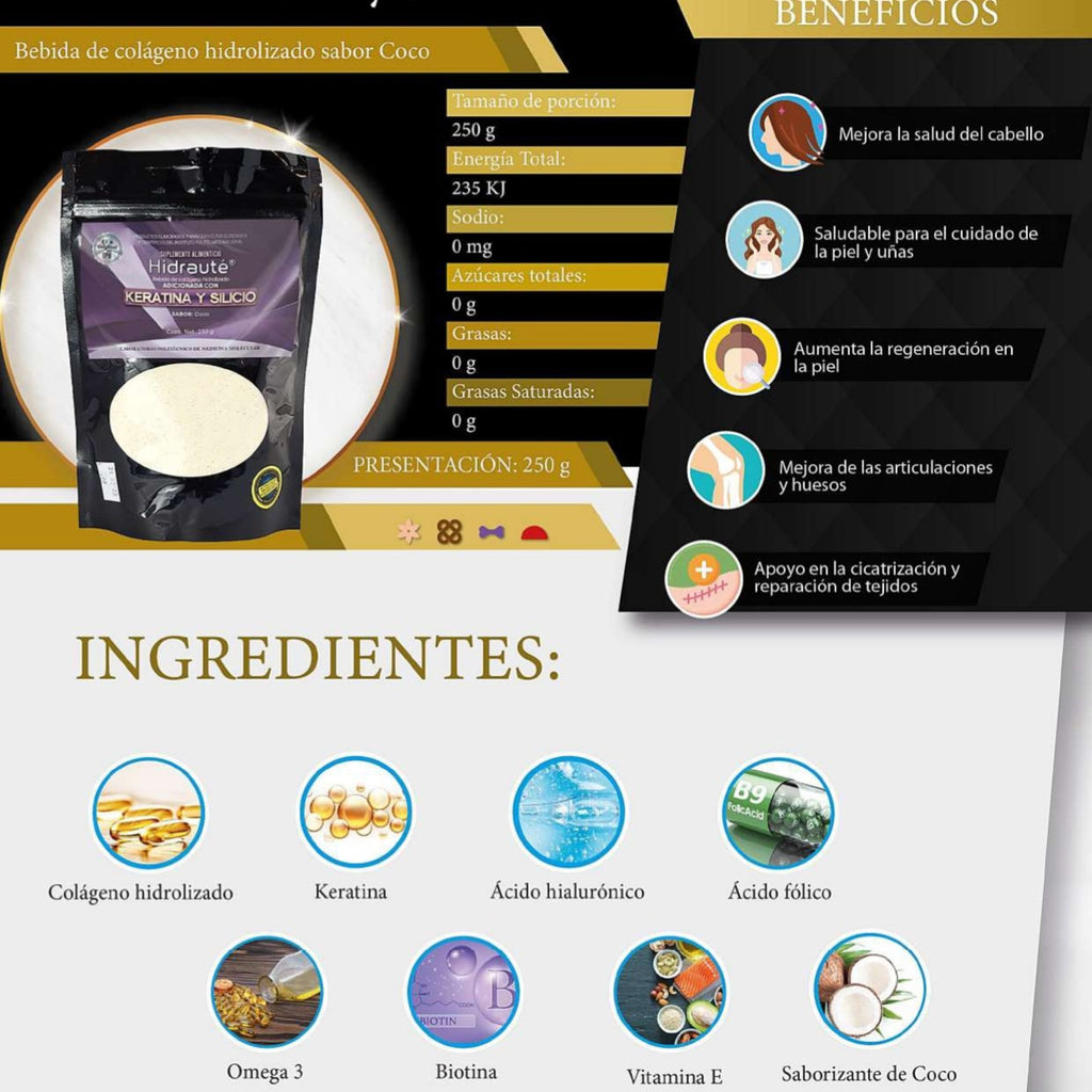 Hidrauté Keratina y Silicio Bolsa de 250 gr