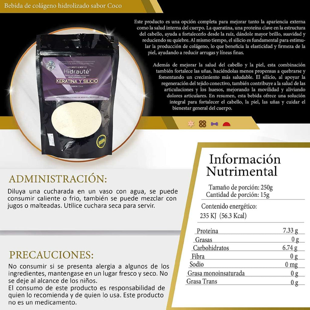 Hidrauté Keratina y Silicio Bolsa de 250 gr