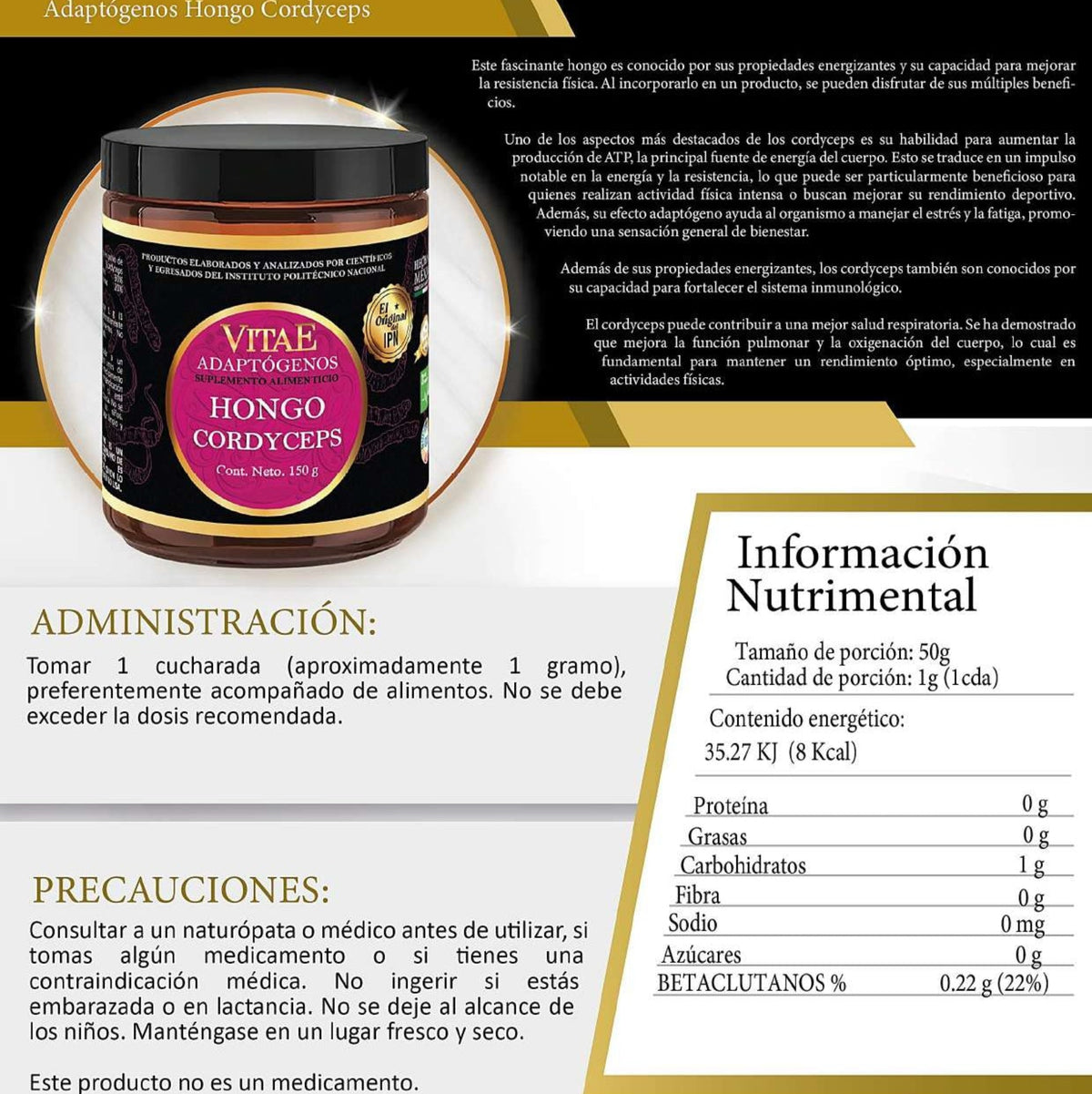 Cordyceps (Adaptógenos Vitae) 150g