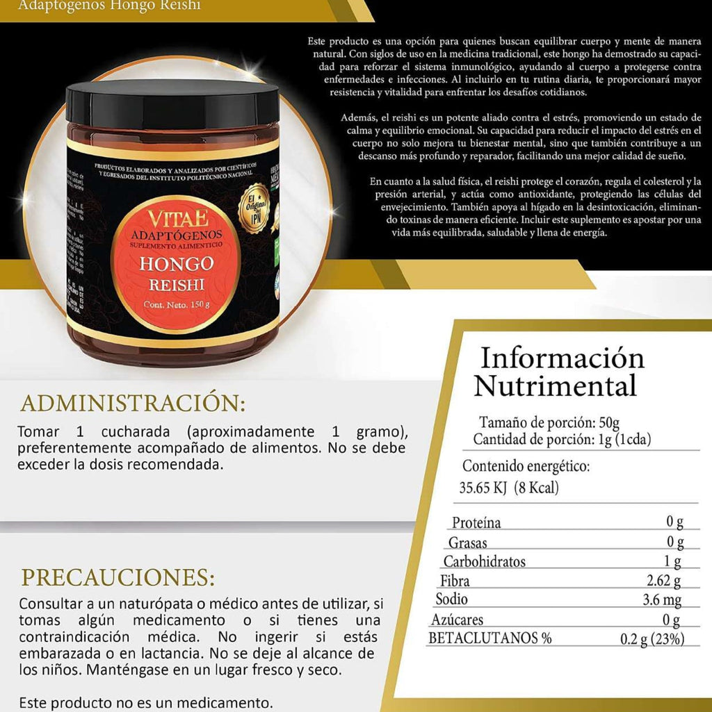 Reishi (Adaptógenos Vitae) 150g