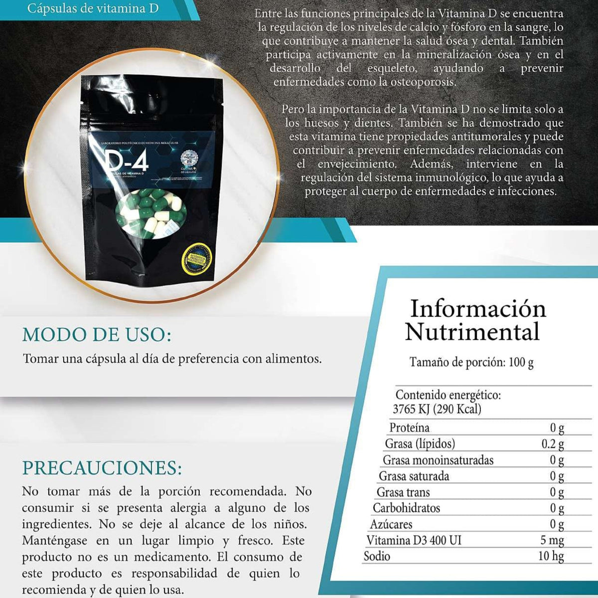 Vitamina D4 - 60 cápsulas