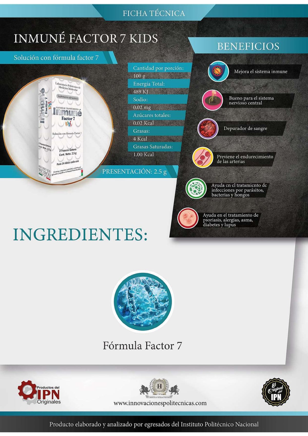 Inmune Factor 7 Kids (Factor de Transferencia)