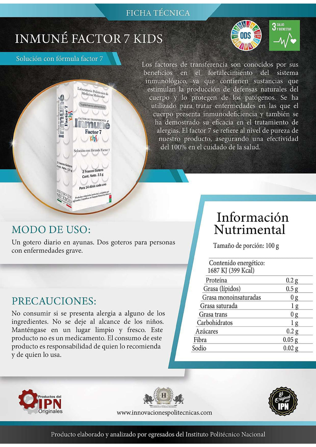 Inmune Factor 7 Kids (Factor de Transferencia)