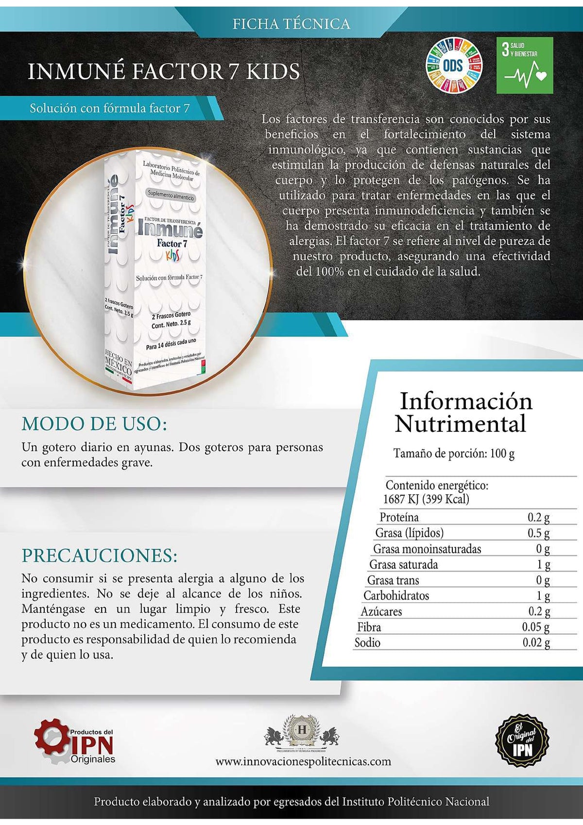 Inmune Factor 7 Kids (Factor de Transferencia)