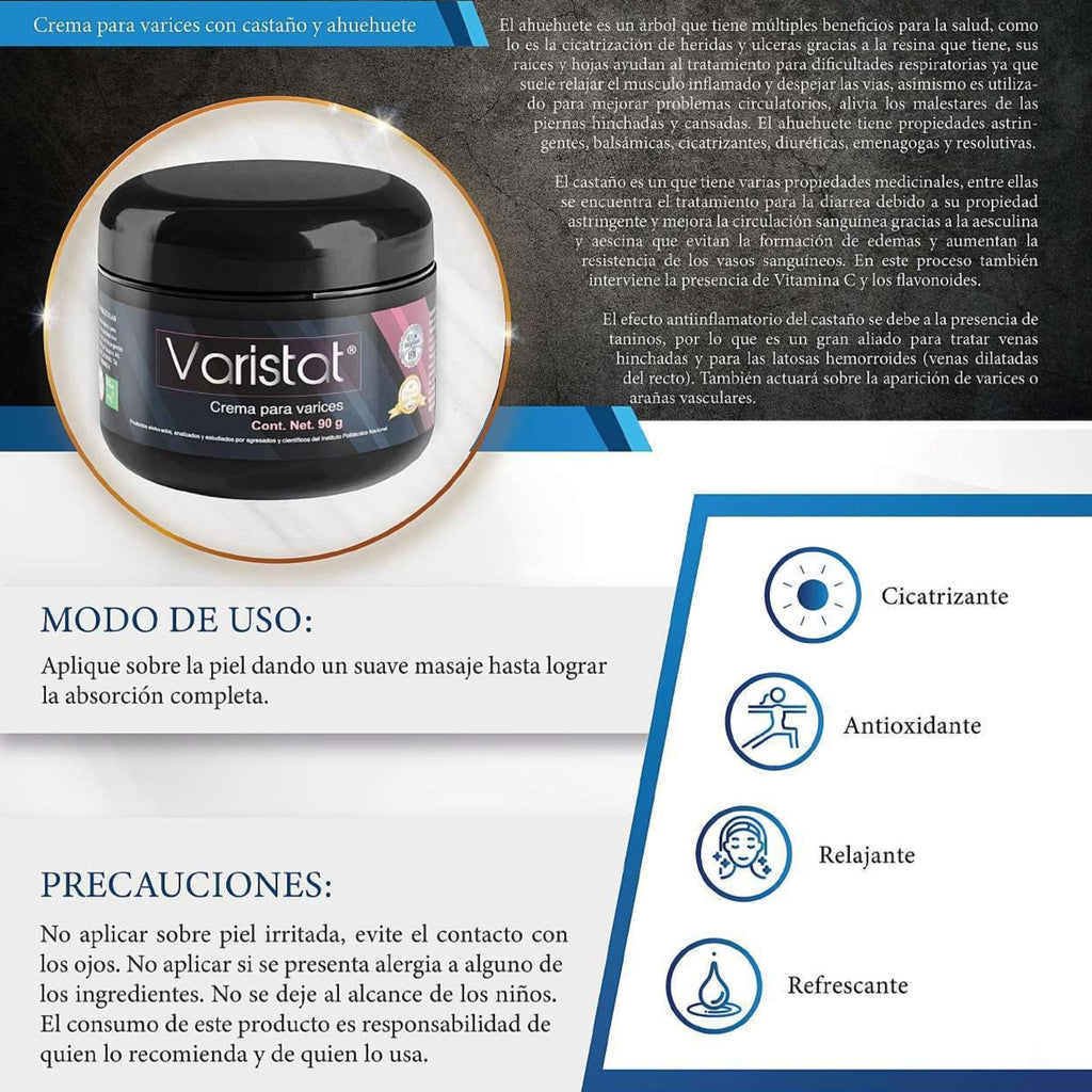 Varistat Tratamiento de las Várices Crema 90 grs