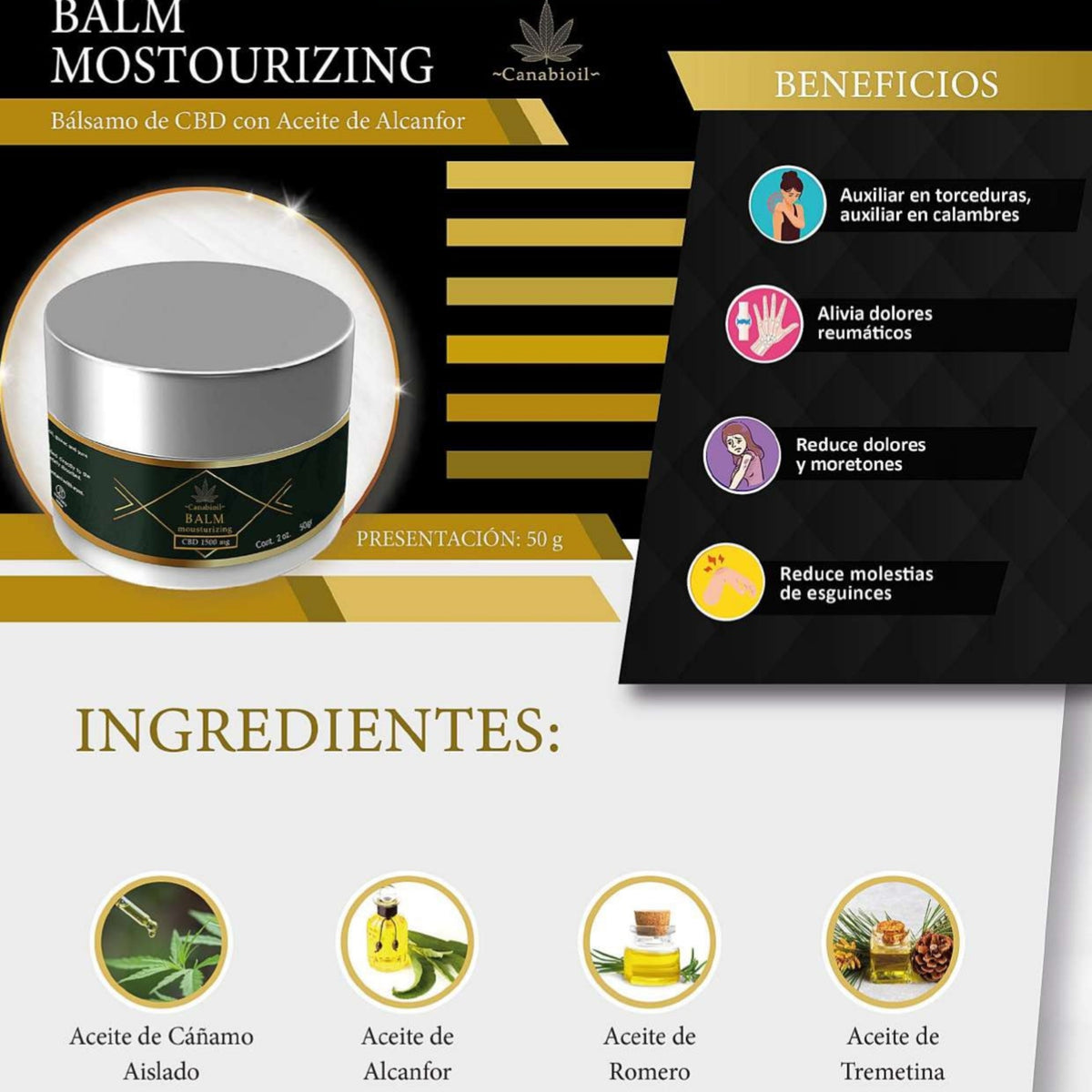 CBD Pomada frasco 50 gramos