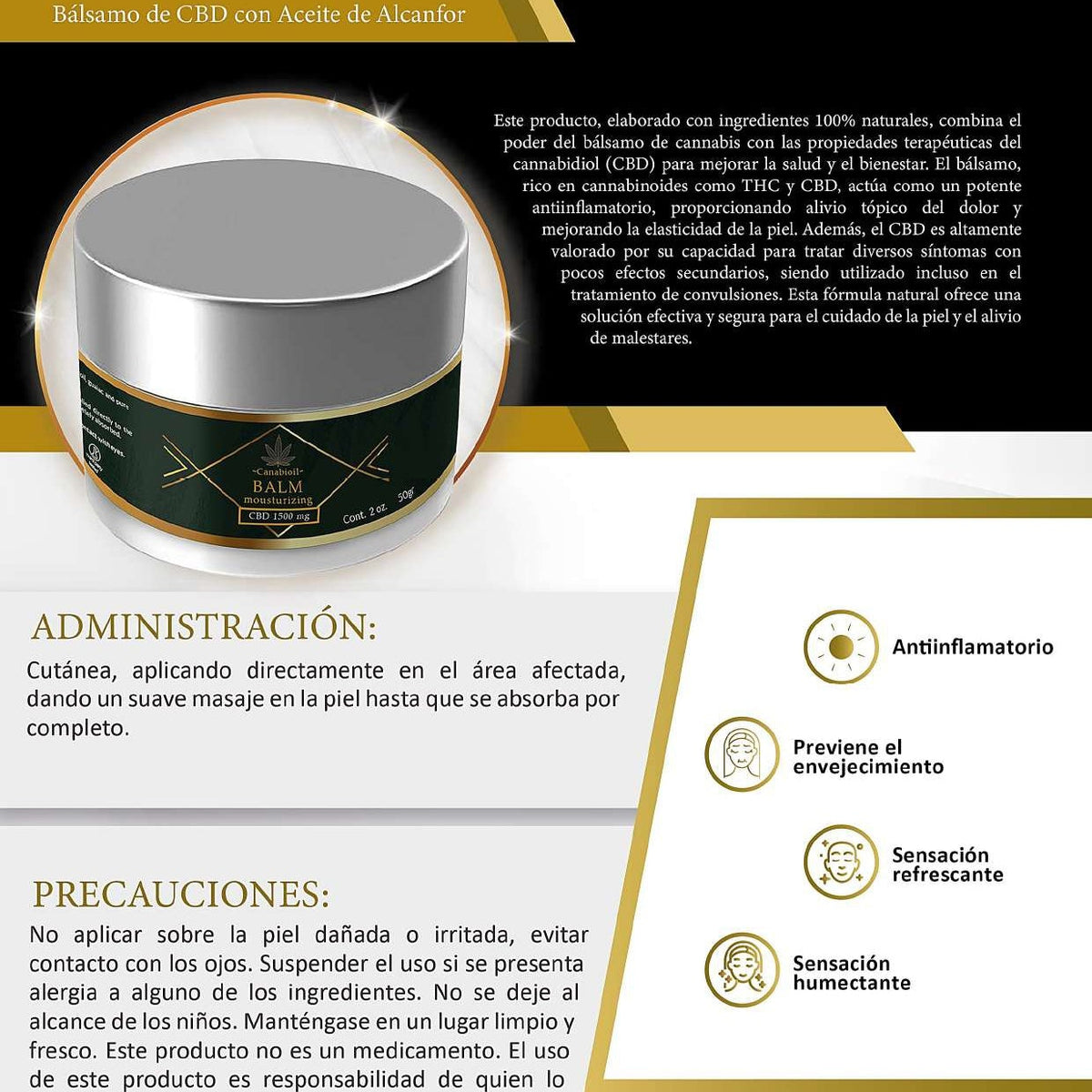 CBD Pomada frasco 50 gramos