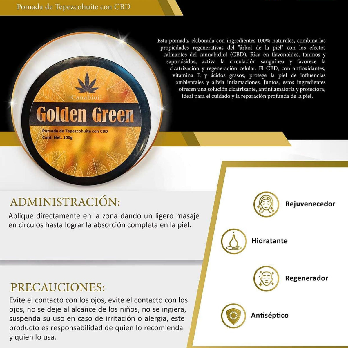 Golden Green Pomada 50 gramos