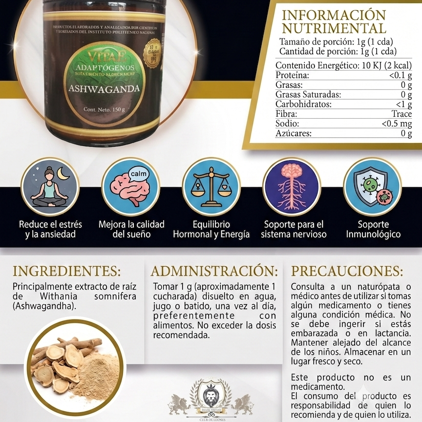 Ashwaganda (Adaptógenos Vitae) 150g
