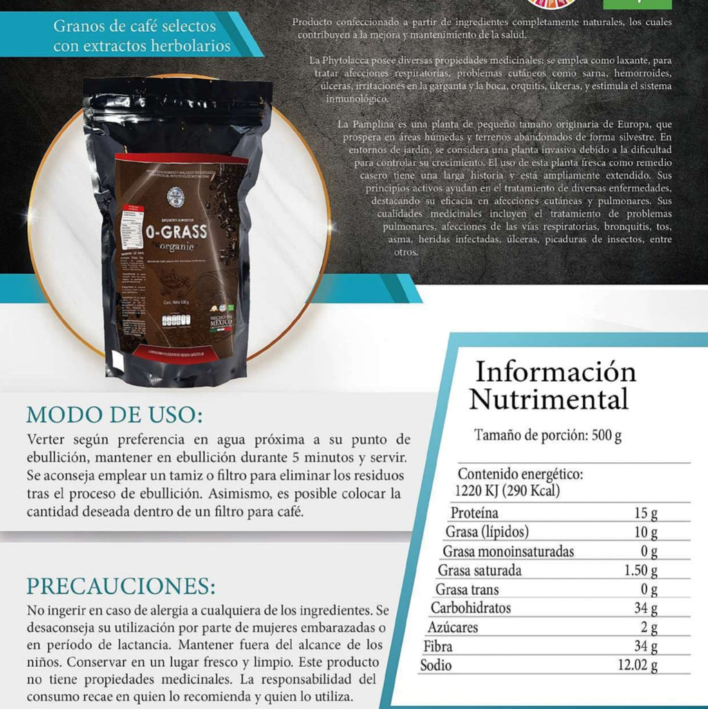 0-Grass Organic (Café) 500g