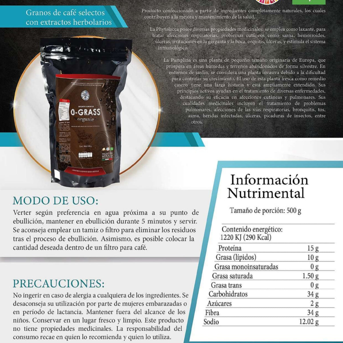 0-Grass Organic (Café) 500g